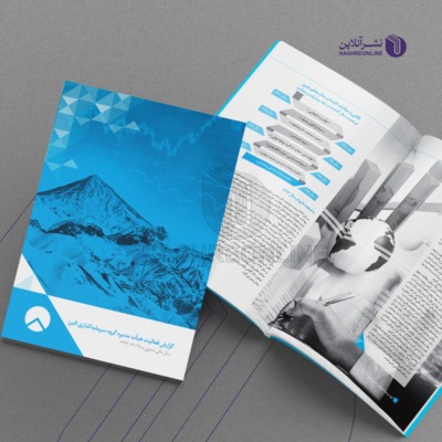 نمونه کار طراحی گزارش فعالیت شرکت البرز 1393