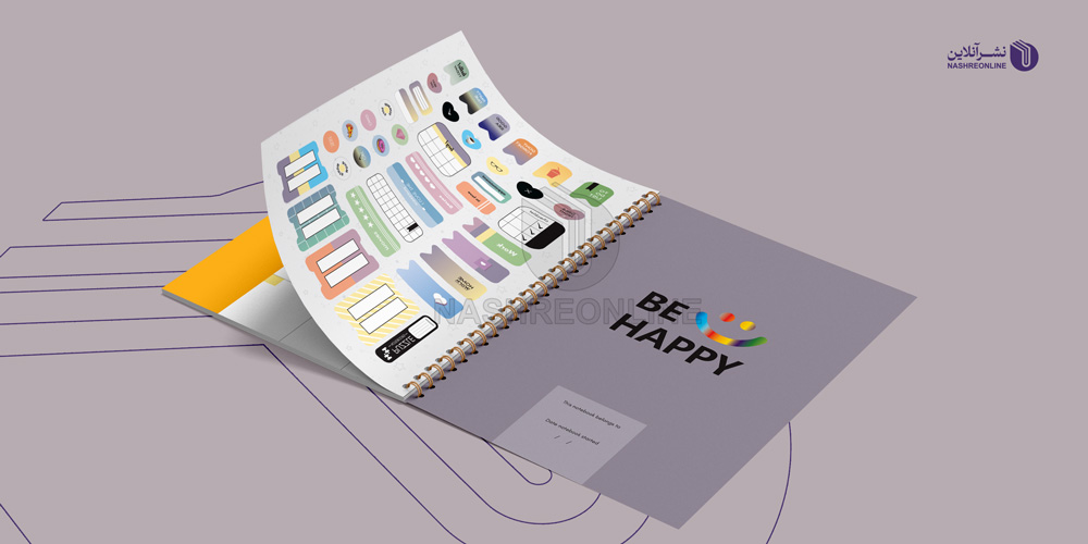نمونه لیبل و تگ های طراحی پلنر - دفتر برنامه ریزی فعالیت روزانه انگلیسی Happy