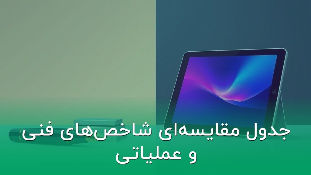 جدول مقایسهای شاخصهای فنی و عملیاتی