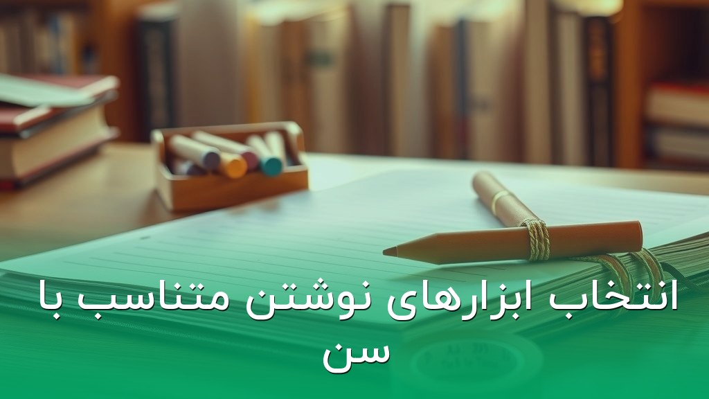 انتخاب ابزارهای نوشتن متناسب با سن