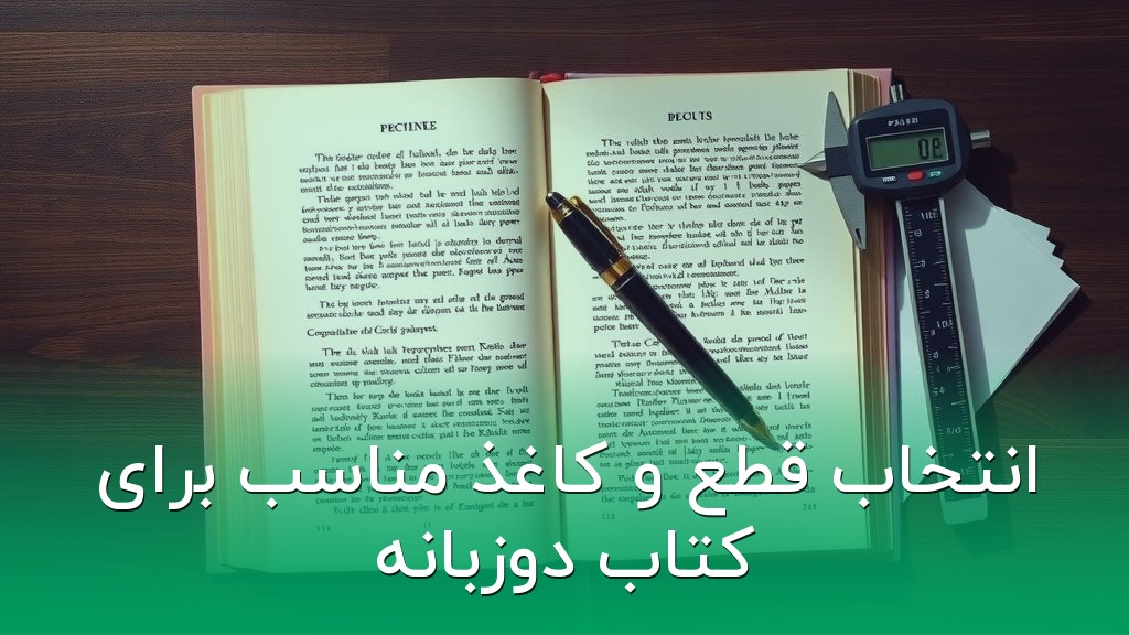 انتخاب قطع و کاغذ مناسب برای کتاب دوزبانه