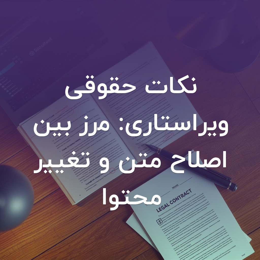 تصویر شاخص نکات حقوقی ویراستاری: مرز بین اصلاح متن و تغییر محتوا