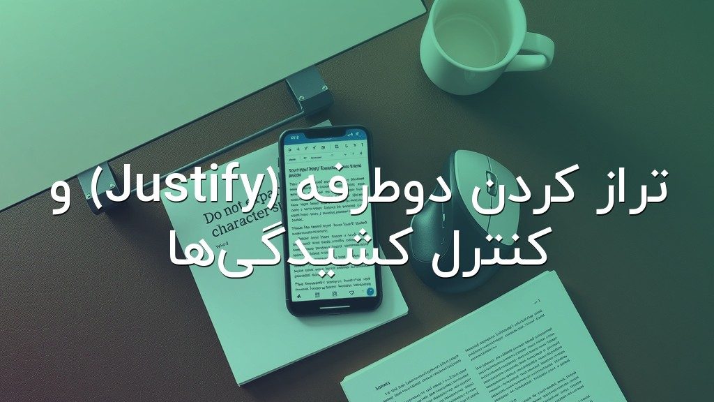 تراز کردن دوطرفه (Justify) و کنترل کشیدگیها