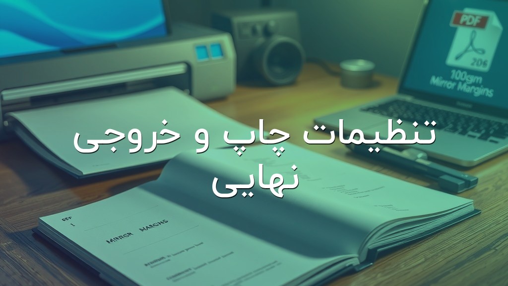 تنظیمات چاپ و خروجی نهایی