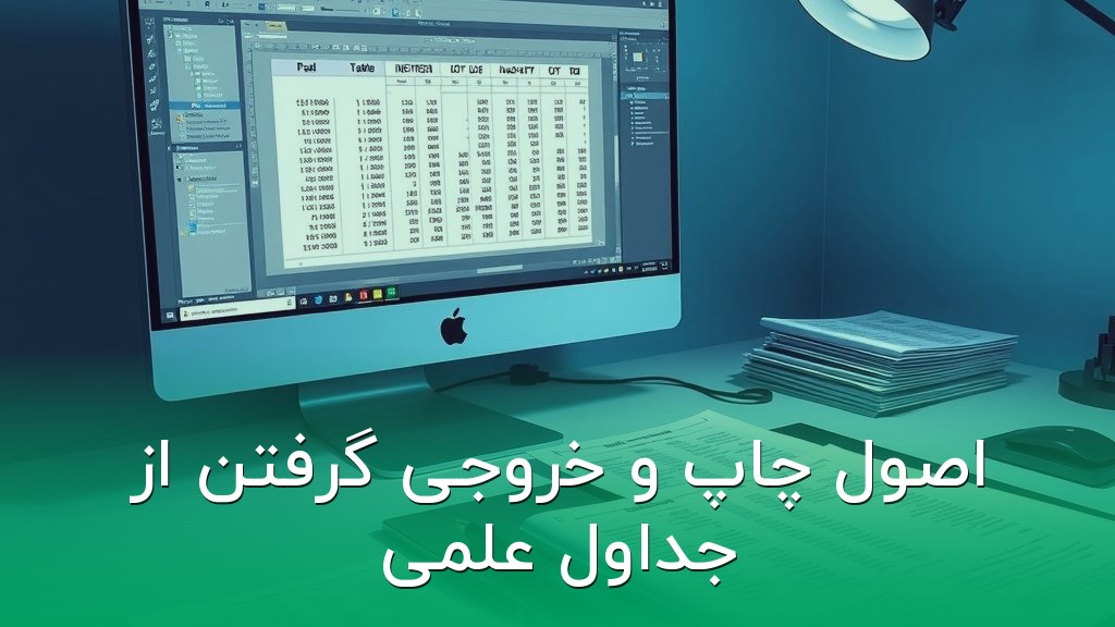 اصول چاپ و خروجی گرفتن از جداول علمی